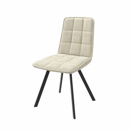 Стул ROM (Черный/Milk Lux b2) на металлокаркасе | Интернет магазин мебели и декора LifeDekor