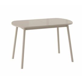 РАУНД стол раздвижной со стеклом 120(152)х70, Капучино/Капучино | Интернет магазин мебели и декора LifeDekor