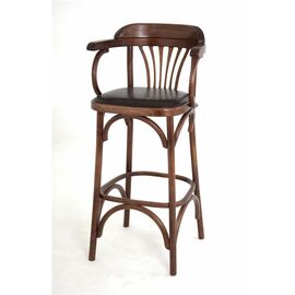 Стул барный 750 Венский мягкий (темный тон, экокожа коричневая) | Интернет магазин мебели и декора LifeDekor