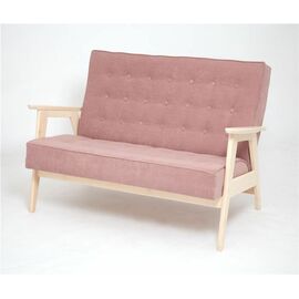 Диван двухместный РЕТРО (беленый дуб / RS 12 - розовый) | Интернет магазин мебели и декора LifeDekor
