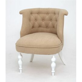 Кресло Бархат (эмаль белая / RS3 - бежевый) | Интернет магазин мебели и декора LifeDekor