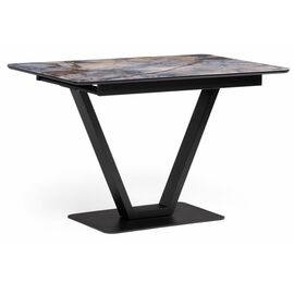 Стол стеклянный Стол на тумбе Бугун 120х80х77 магеллан / черный | Интернет магазин мебели и декора LifeDekor