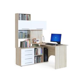 Стол КСТ-14Л левый дуб сонома / белый | Интернет магазин мебели и декора LifeDekor