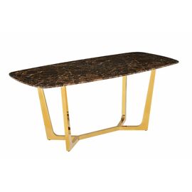 Стол обеденный Ланс DT-2852M.1, 160х90х75 см, коричневый мрамор | Интернет магазин мебели и декора LifeDekor