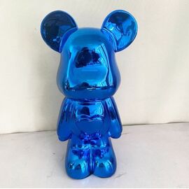 Статуэтка Lucky Bear (Bearbrick) IST-017, 28 см, синий глянцевый | Интернет магазин мебели и декора LifeDekor