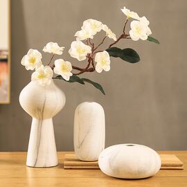 Вазы керамические комплект IST-066, 4 предмета, белый | Интернет магазин мебели и декора LifeDekor