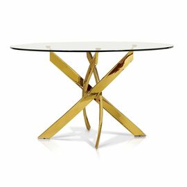 Стол обеденный Элис DT-2850.2, 120х120х75 см, прозрачный | Интернет магазин мебели и декора LifeDekor