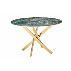 Стол обеденный Элис DT-2850.1, 120х120х75 см, малахитовый | Интернет магазин мебели и декора LifeDekor