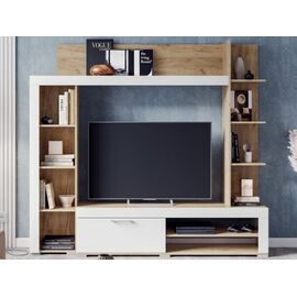 Стенка «Васанта», Софт вайт/Дуб крафт золото | Интернет магазин мебели и декора LifeDekor