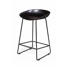 Стул полубарный Leo пластик черный | Интернет магазин мебели и декора LifeDekor