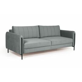 Barcelona диван-кровать трехместный прямой, велюр серый | Интернет магазин мебели и декора LifeDekor