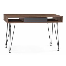 Стол Хиргра 120х60х77 дуб табачный / графит / черный | Интернет магазин мебели и декора LifeDekor