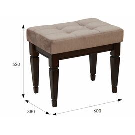 Банкетка Васко В 97Н темно-коричневый/патина | Интернет магазин мебели и декора LifeDekor