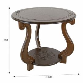 Стол журнальный Грация (М) темно-коричневый | Интернет магазин мебели и декора LifeDekor