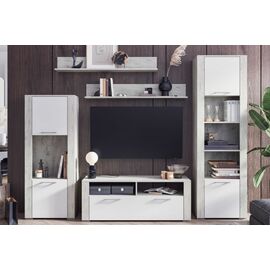 Стенка «Мирослава», МДФ Софт вайт/ Дуб Крафт Белый | Интернет магазин мебели и декора LifeDekor