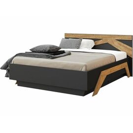 Кровать «Скандинавия 1600» КМК 0905.1, Антрацит/Дуб Наварра | Интернет магазин мебели и декора LifeDekor