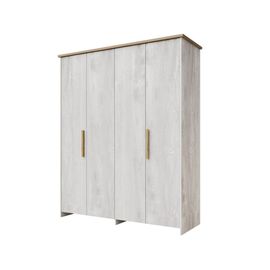 Шкаф «Скандинавия 4Д» КМК 0905.8, Бетон пайн светлый/Дуб Наварра | Интернет магазин мебели и декора LifeDekor