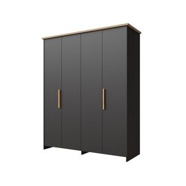 Шкаф «Скандинавия 4Д» КМК 0905.8, Антрацит/ Дуб Наварра | Интернет магазин мебели и декора LifeDekor