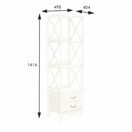 Этажерка Джульетта 3 уровня, молочный дуб Л | Интернет магазин мебели и декора LifeDekor
