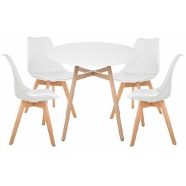 Обеденная группа Номиа 90 white / wood | Интернет магазин мебели и декора LifeDekor