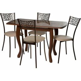 Обеденная группа (Стол Альба мини и 4 стула Кемпер), мореная береза | Интернет магазин мебели и декора LifeDekor