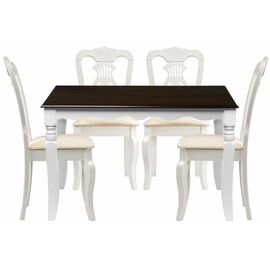 Обеденная группа Нивре butter white / white / oak | Интернет магазин мебели и декора LifeDekor