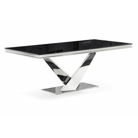 Стол стеклянный Levon 200x100x75 black | Интернет магазин мебели и декора LifeDekor