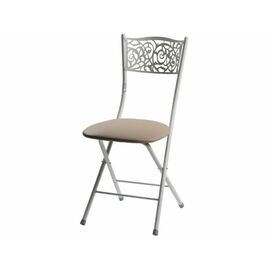 Стул складной Стефани ДП2-04, кожзам Линкольн беж, каркас белый матовый | Интернет магазин мебели и декора LifeDekor