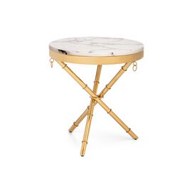 Журнальный стол Monika 50х55 marble / gold | Интернет магазин мебели и декора LifeDekor