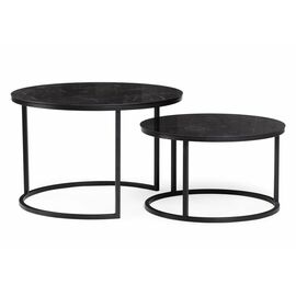 Журнальный стол Плумерия черный мрамор / черный | Интернет магазин мебели и декора LifeDekor