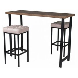 Обеденная группа (Консоль барная и 2 стула Камелот), кожзам беж | Интернет магазин мебели и декора LifeDekor