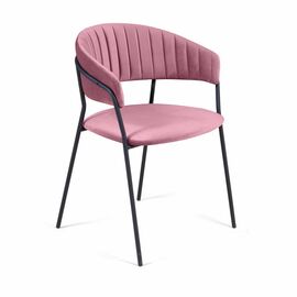 Стул Kelly с подлокотниками, бархат пудровый 15 | Интернет магазин мебели и декора LifeDekor