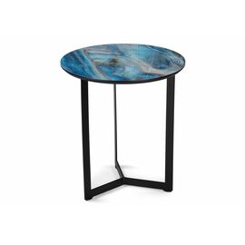 Журнальный стол Роб D-450 лазурит / черный | Интернет магазин мебели и декора LifeDekor