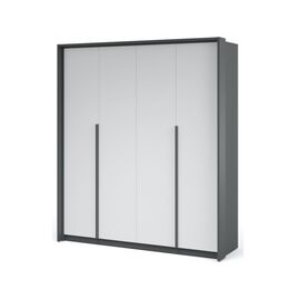 Шкаф «Мишель» 4-х дверный, Антрацит/Белый жемчуг | Интернет магазин мебели и декора LifeDekor