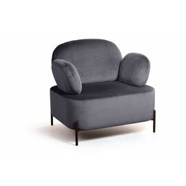 Кресло Dandy, бархат серый 27 | Интернет магазин мебели и декора LifeDekor