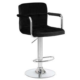 Стул барный DOBRIN KRUGER ARM, черный велюр (MJ9-101), Вариант: черный велюр (MJ9-101) | Интернет магазин мебели и декора LifeDekor