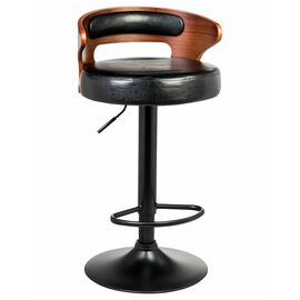 Стул барный DOBRIN FRED BLACK, коричневое дерево, чёрный, Вариант: коричневое дерево, чёрный | Интернет магазин мебели и декора LifeDekor