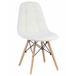 Стул обеденный DOBRIN BENNET, ножки светлый бук, белый, Вариант: ножки светлый бук, белый | Интернет магазин мебели и декора LifeDekor