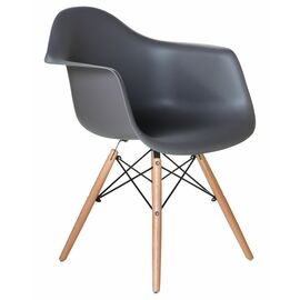 Стул обеденный DOBRIN DAW, ножки светлый бук, цвет сиденья тёмно-серый (GR-04), Вариант: ножки светлый бук, цвет сиденья тёмно-серый (GR-04) | Интернет магазин мебели и декора LifeDekor