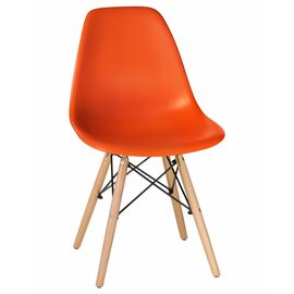 Стул обеденный LMZL-PP623, ножки светлый бук, цвет сиденья оранжевый, Вариант: ножки светлый бук, цвет сиденья оранжевый | Интернет магазин мебели и декора LifeDekor