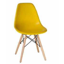 Стул обеденный LMZL-PP623, ножки светлый бук, цвет сиденья жёлтый, Вариант: ножки светлый бук, цвет сиденья жёлтый | Интернет магазин мебели и декора LifeDekor