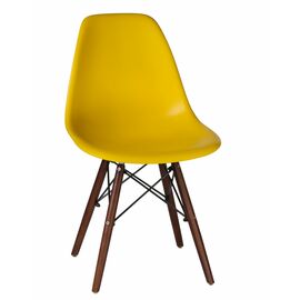 Стул обеденный LMZL-PP623, ножки тёмный бук, цвет сиденья жёлтый, Вариант: ножки тёмный бук, цвет сиденья жёлтый | Интернет магазин мебели и декора LifeDekor
