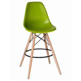 Стул барный LMZL-PP623G, ножки светлый бук, цвет сиденья салатовый, Вариант: ножки светлый бук, цвет сиденья салатовый | Интернет магазин мебели и декора LifeDekor