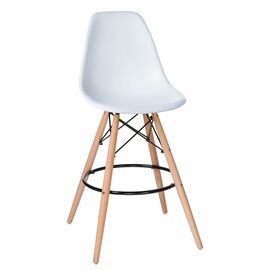 Стул барный LMZL-PP623G, ножки светлый бук, цвет сиденья белый, Вариант: ножки светлый бук, цвет сиденья белый | Интернет магазин мебели и декора LifeDekor