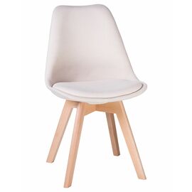 Стул обеденный LMZL-PP635-1, ножки светлый бук, цвет сиденья кремовый, Вариант: ножки светлый бук, цвет сиденья кремовый | Интернет магазин мебели и декора LifeDekor