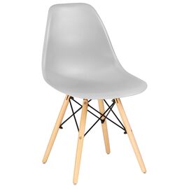 Стул обеденный DOBRIN DSW, ножки светлый бук, цвет светло-серый (GR-01), Вариант: ножки светлый бук, цвет светло-серый (GR-01) | Интернет магазин мебели и декора LifeDekor