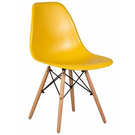 Стул обеденный DOBRIN DSW, ножки светлый бук, цвет горчичный (Y-03), Вариант: ножки светлый бук, цвет горчичный (Y-03) | Интернет магазин мебели и декора LifeDekor