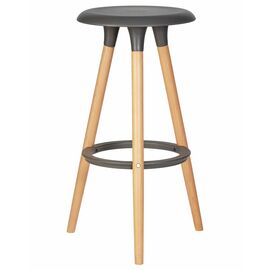 Табурет барный DOBRIN ROYCE, ножки светлый бук, цвет темно-серый (GR-04), Вариант: ножки светлый бук, цвет тёмно-серый (GR-04) | Интернет магазин мебели и декора LifeDekor