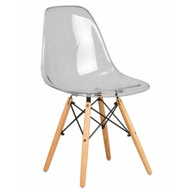 Стул обеденный DOBRIN DSW CASPER, ножки светлый бук, цвет прозрачный, Вариант: ножки светлый бук, цвет прозрачный | Интернет магазин мебели и декора LifeDekor