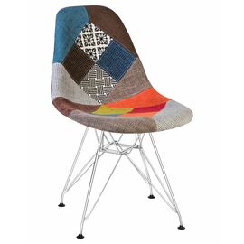 Стул обеденный DOBRIN DSR, ножки хром, цвет мозайка, Вариант: ножки хром, цвет мозайка | Интернет магазин мебели и декора LifeDekor